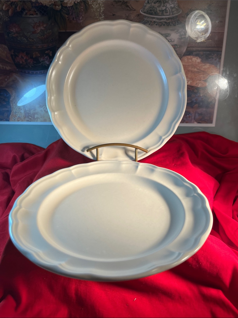 Classic White Scalloped Edge Dinner Plates - Set of 2 pfaltzgraff gazebo